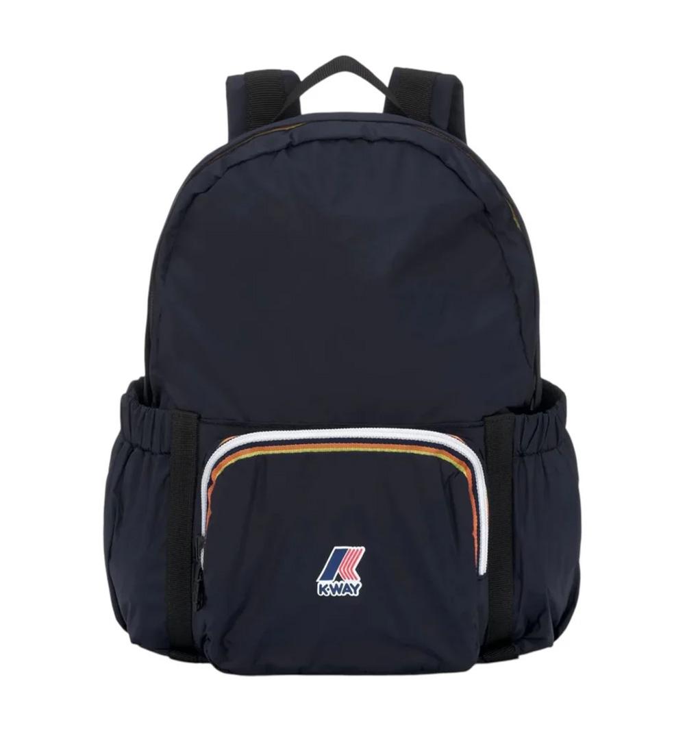 K-WAY Zaino K-Way Michelet K61415W Blu scuro unisex impermeabile idrorepellente antivento logo tasche K61415W K89 
