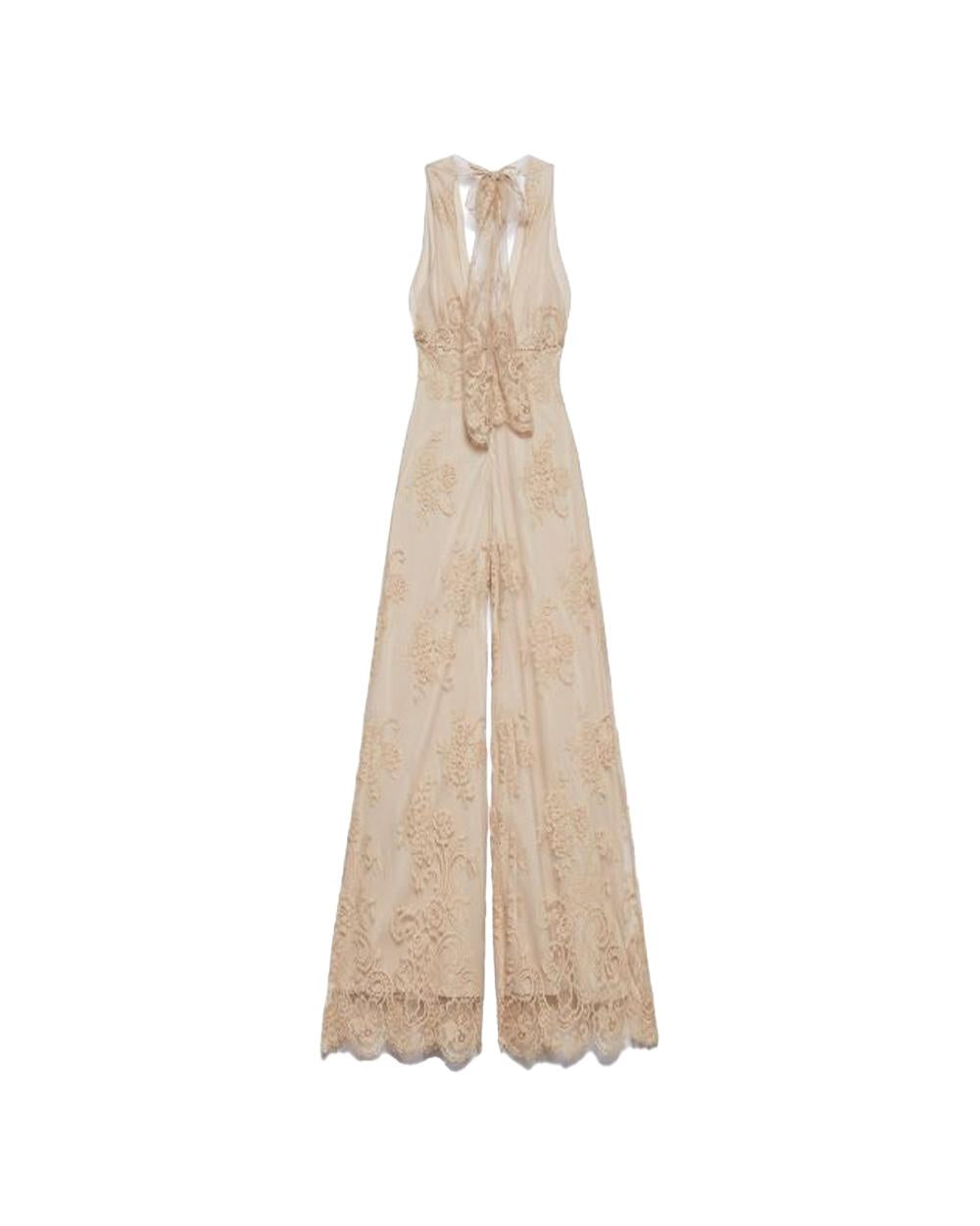 ANIYE  BY Tuta ANIYE BY SILVA donna 185275 Cipria pizzo scollo all'americana ricami all over 185275 02486 