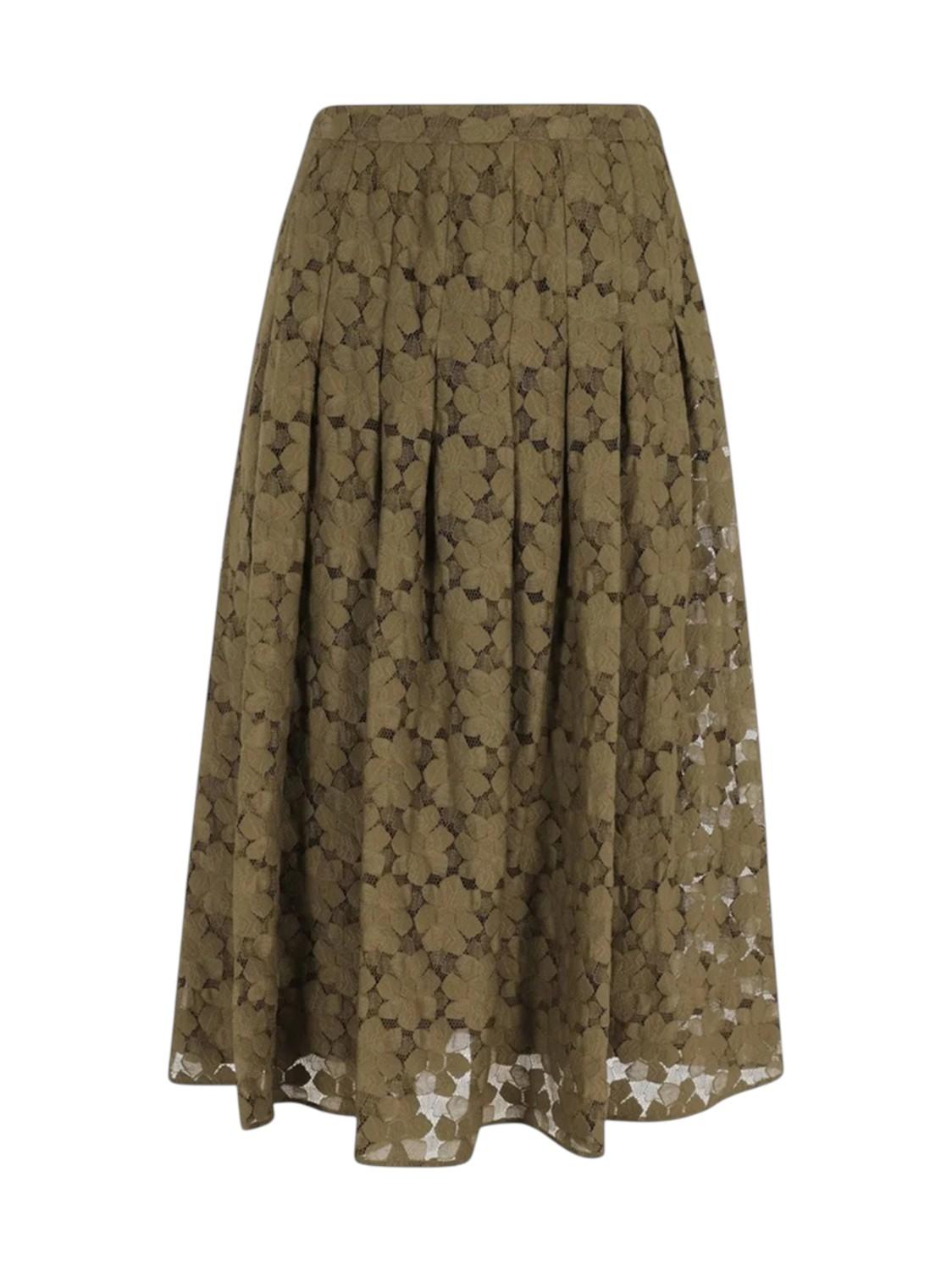 STUDIO Gonna Studio donna 2616771011600 001 Airone midi in pizzo Kaki<BR/> 2616771011600 001 