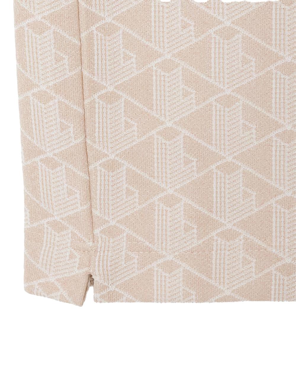 LACOSTE Polo LACOSTE uomo Jacquard DH1417 Beige monogramma poliestere coccodrillo <BR/><BR/> DH1417 8GI 