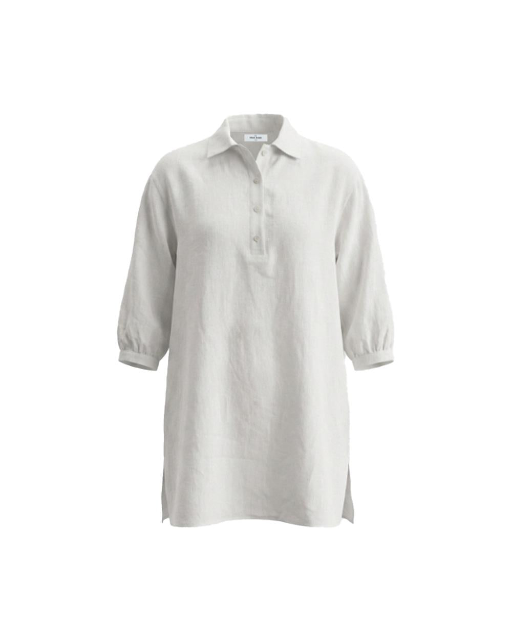 GRAN SASSO Camicia GRAN SASSO donna 6128650000 Bianca lino spacchi laterali bottoni 6128650000 001 