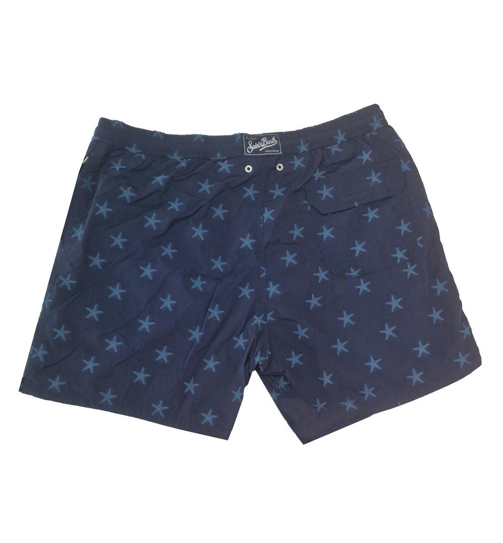 MC2 SAINT BARTH Costume uomo Patmos MC2 Saint Barth 01053H Blu jacquard all over seastars coulisse occhielli PATMOS01053H 61 