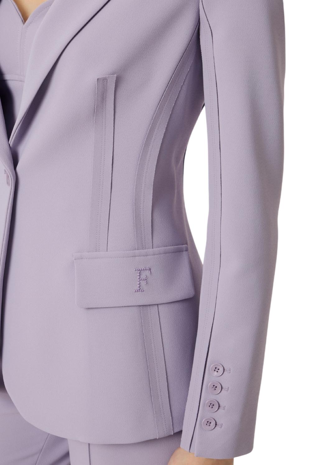 ELISABETTA FRANCHI Giacca Elisabetta Franchi donna GI21661E2EV7 Lilla<BR/> GI21661E2 EV7 