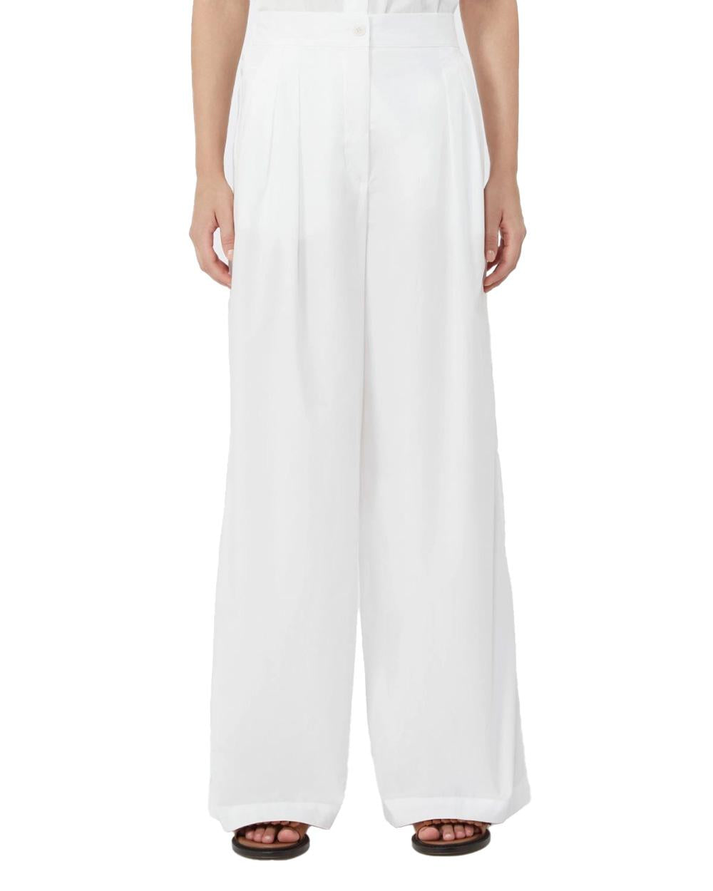 WEEKEND Pantalone WEEKEND donna BENDA 2615131142600 Bianco regular zip tasche doppia pinces 2615131142600 004 