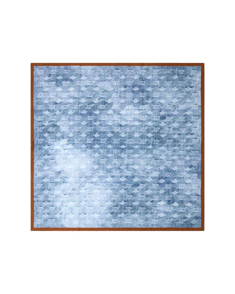 DSQUARED2 Foulard DSQUARED2 uomo FUM001708C087643 Azzurro cotone effetto vintagelogo monogram all over FUM001708C087643 098 