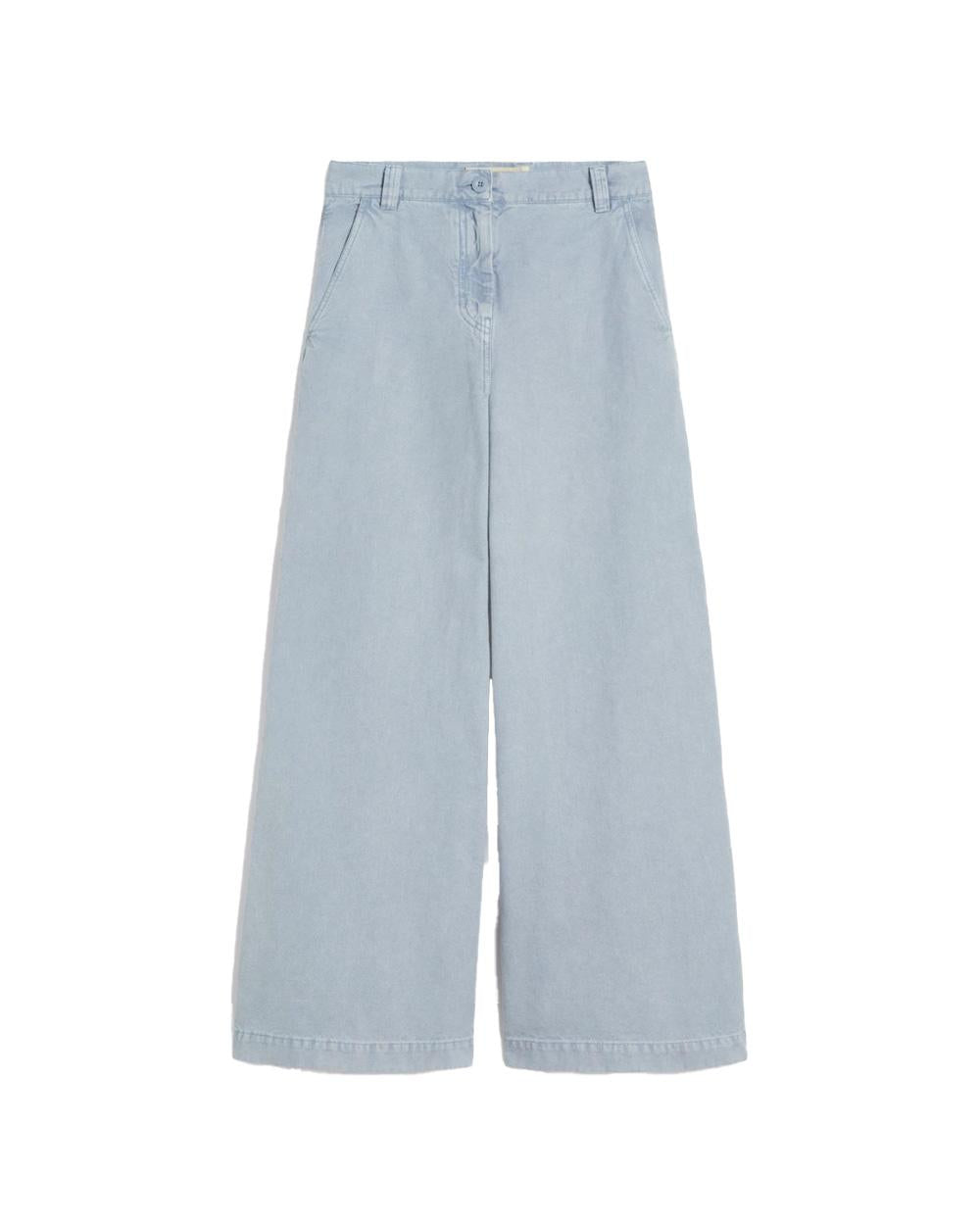 WEEKEND Pantalone WEEKEND donna SKIPPER 2615131131600 Azzurro canvas cotone gamba larga vita regolare tasche passanti 2615131131600 002 