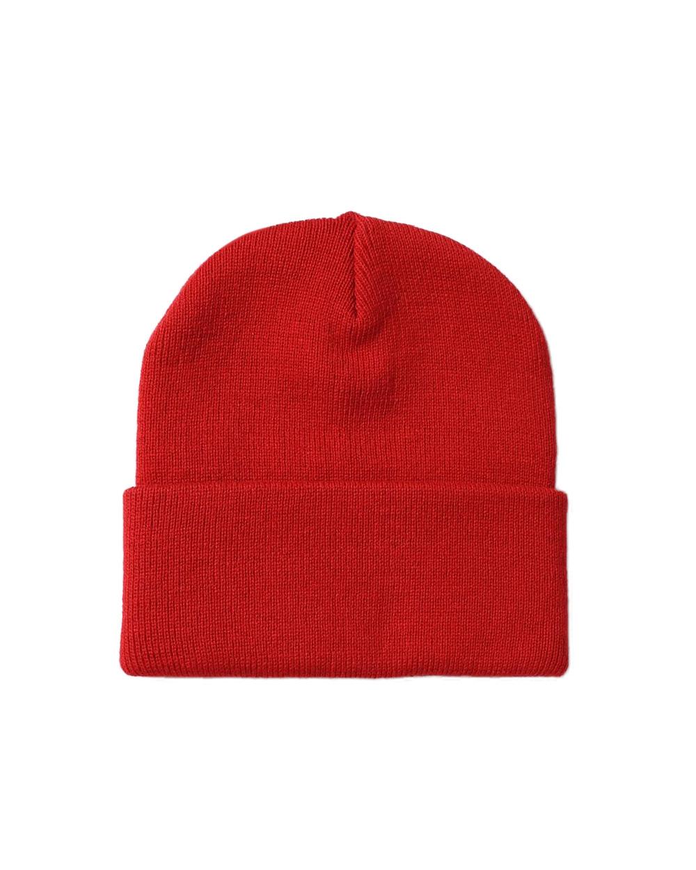CARHARTT WIP Cappello CARHARTT WIP uomo I017326 Rosso acrilico elasticizzato risvolto I017326 0F9 