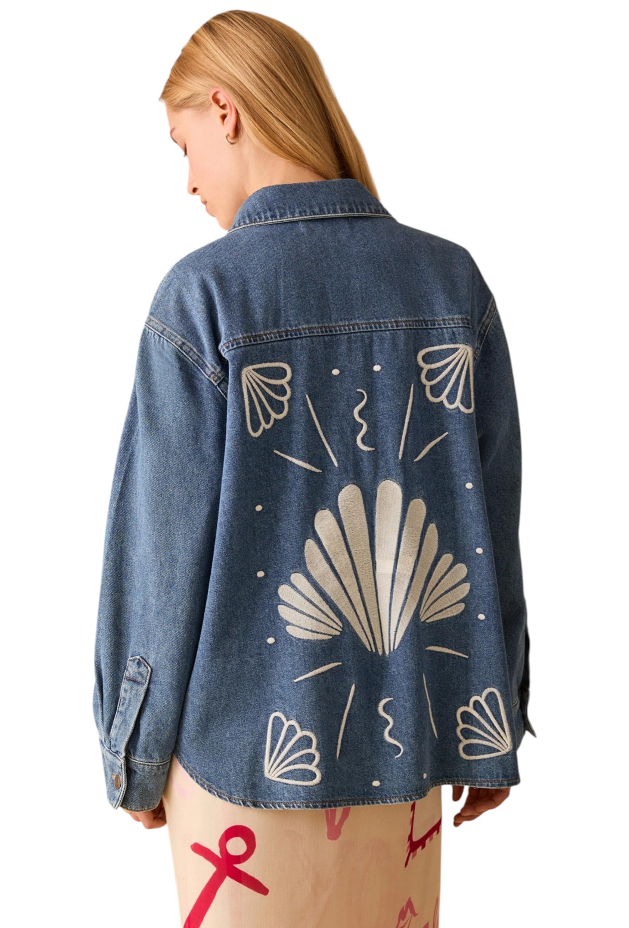 PENNYBLACK Camicia Pennyblack donna 2611111303200 001 Gelo con ricamo Denim<BR/> 2611111303200 001 