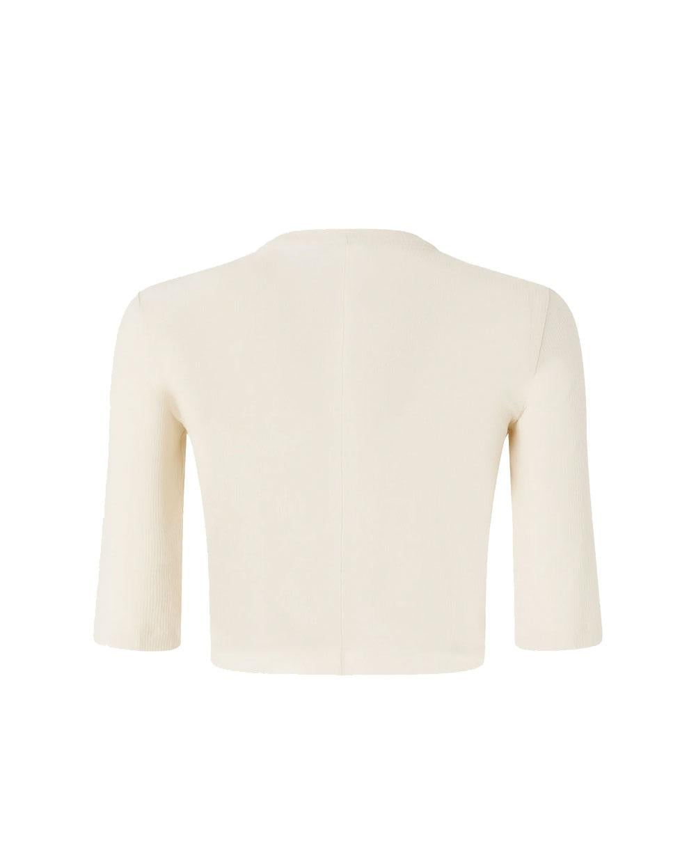 PINKO T-shirt donna Pinko 106635A32C Kimberly crema cropped catena 106635A32C C03 