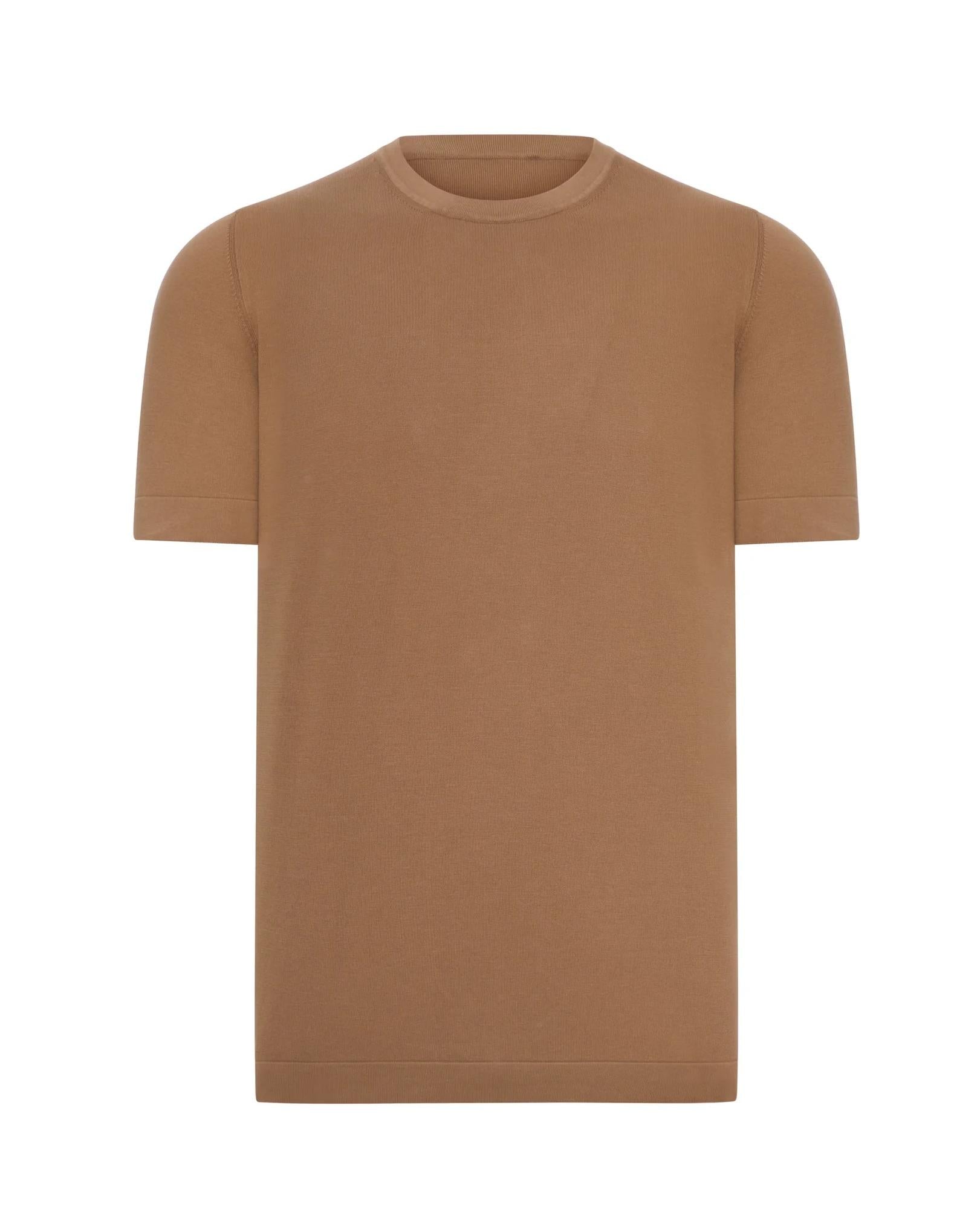 GRAN SASSO T-shirt Gran Sasso uomo 4316821820 168 Cotone Organico in maglia vintage Marrone<BR/> 4316821820 168 