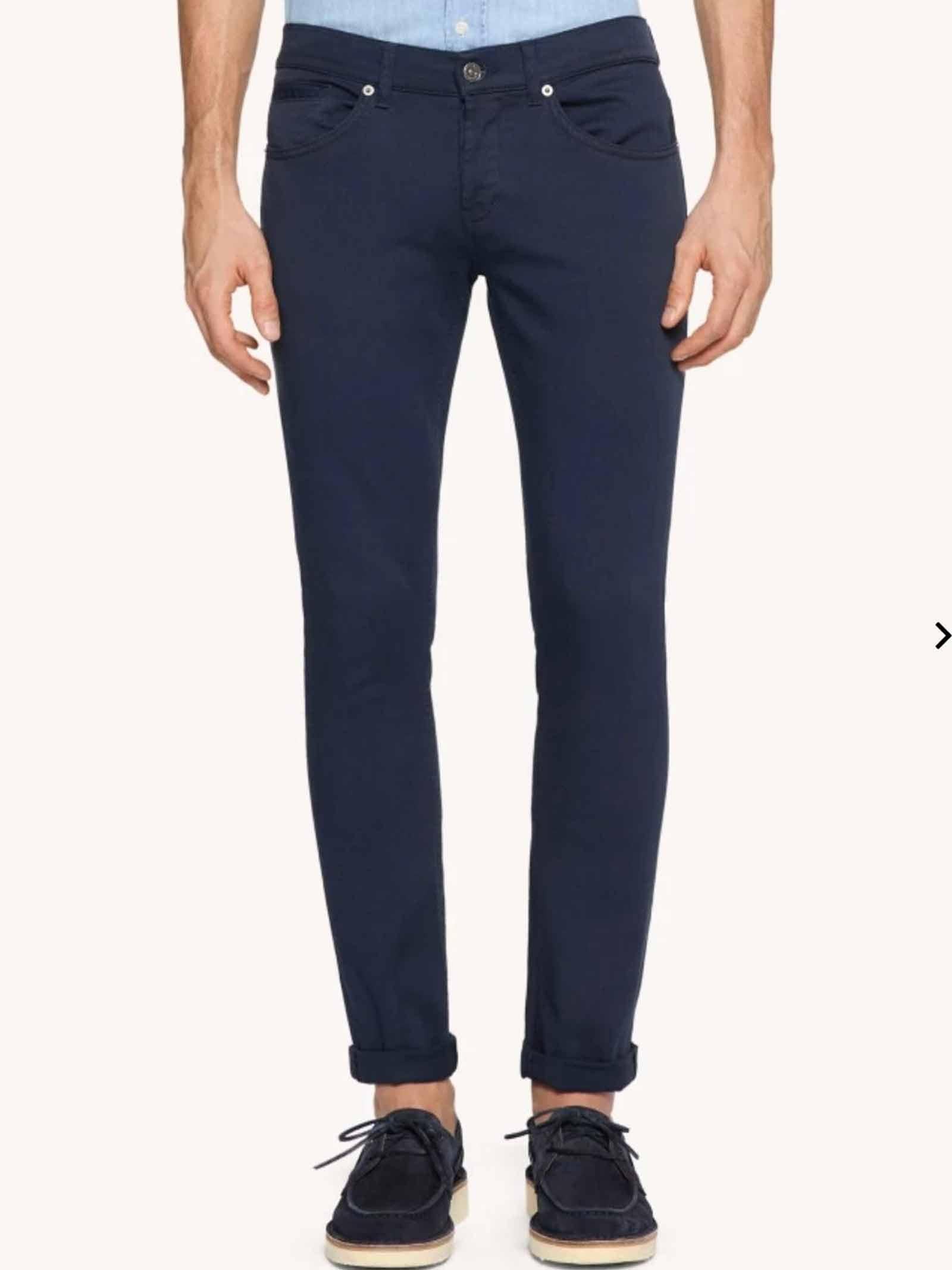 DONDUP Jeans DONDUP uomo GEORGE UP232BS0030PTD Blu cinque tasche vita bassa logo UP232BS0030PTD 894 