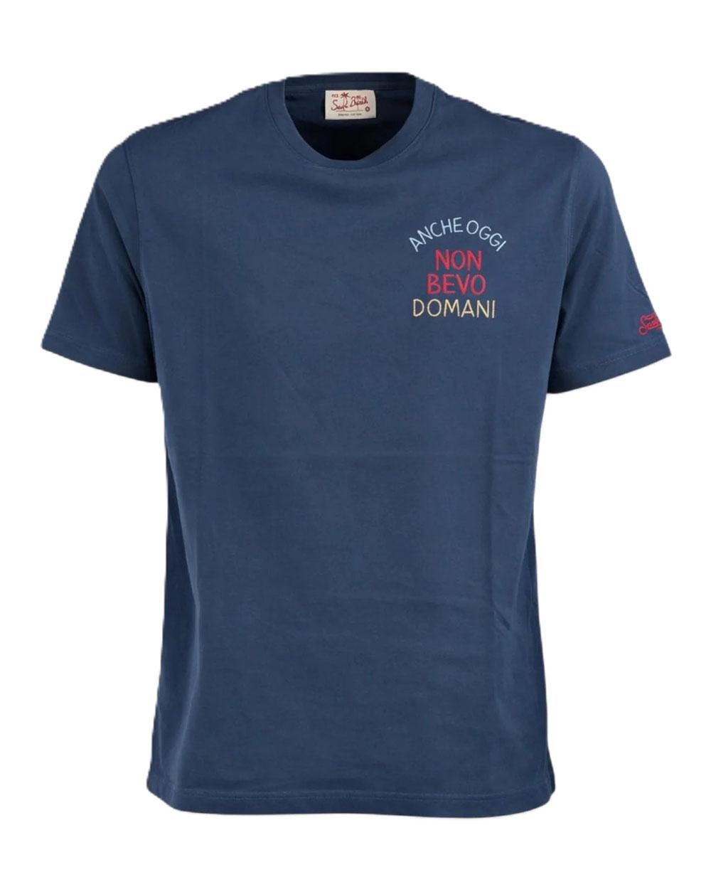 MC2 SAINT BARTH T-shirt Mc2 Saint Barth uomo Portofino Non bevo blu POT000104380L 61 