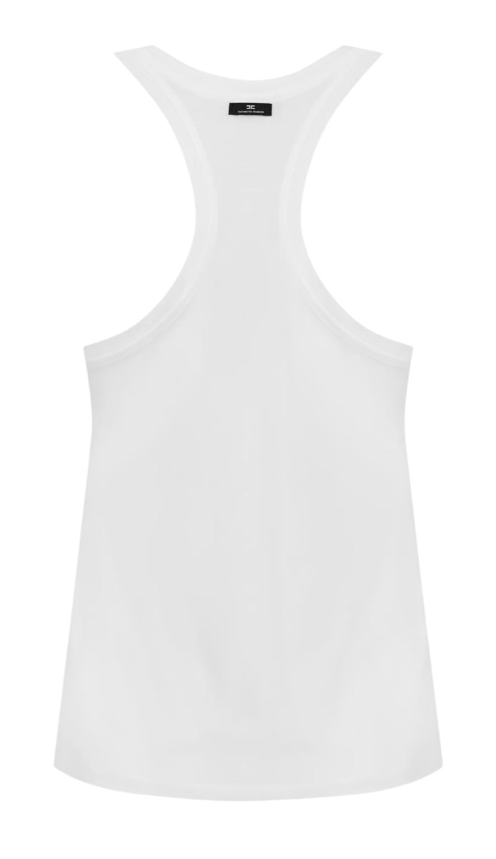 ELISABETTA FRANCHI Top Elisabetta Franchi donna CN00761E2392 Daily Sporty Gesso Nero<BR/> CN00761E2 392 