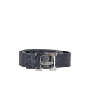 Daniele Alessandrini men's belt V012 Blue fine leather logo pattern