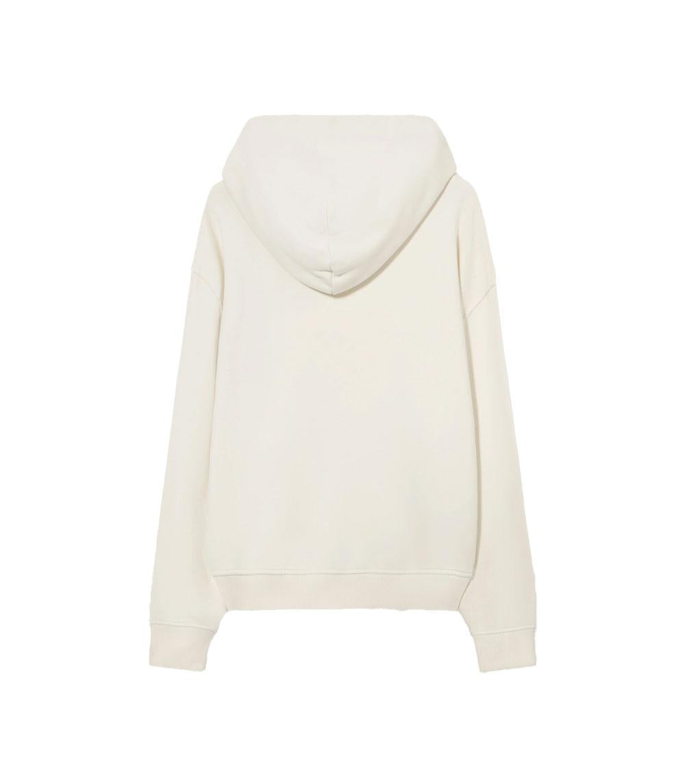 PALM ANGELS Felpa Palm Angels uomo PMBB17DS26FLE007 bianca logo sul collo cappuccio<BR/> PMBB17DS26FLE007 0310 