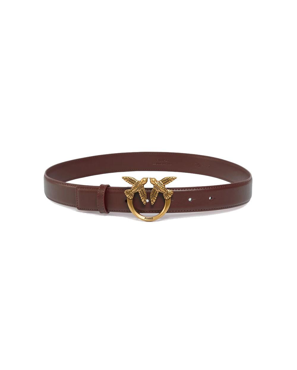 PINKO Cintura Pinko donna 100125A0F1 Love Birds bordeaux pelle 3cm<BR/> 100125A0F1 R49Q 