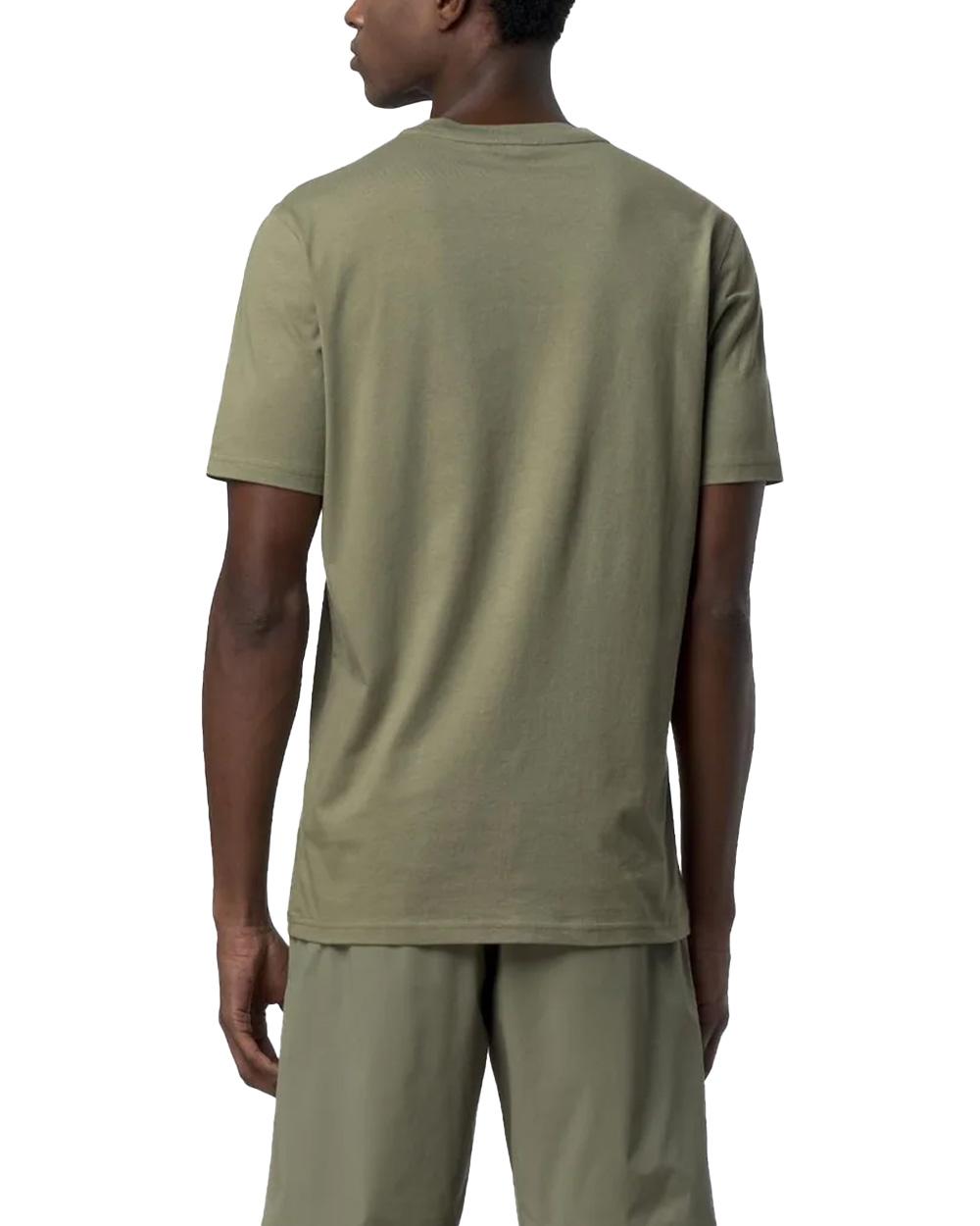 K-WAY T-shirt K-WAY uomo K81489W ODOM JERSEY MICRO LETTERING SLIM Verde jersey otone girocollo costine K81489W V15 