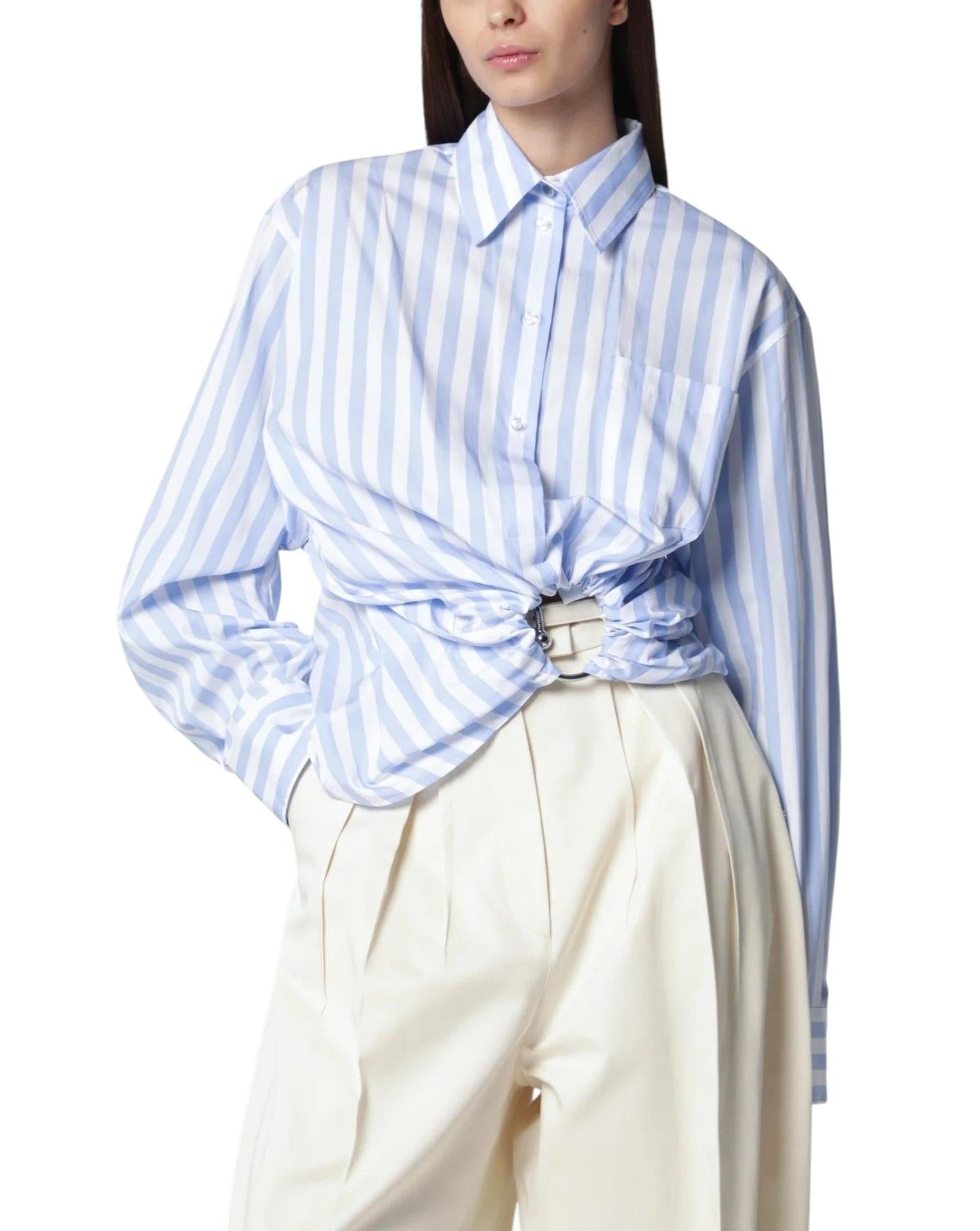 SPORTMAX Camicia Sportmax donna 2612111012600 003 Fatti in popeline rigato Azzurro<BR/> 2612111012600 003 