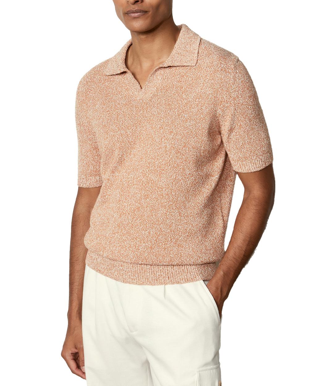 GRAN SASSO Polo GRAN SASSO uomo 2314018640 Marrone skipper maniche corte lino cotone 2314018640 168 