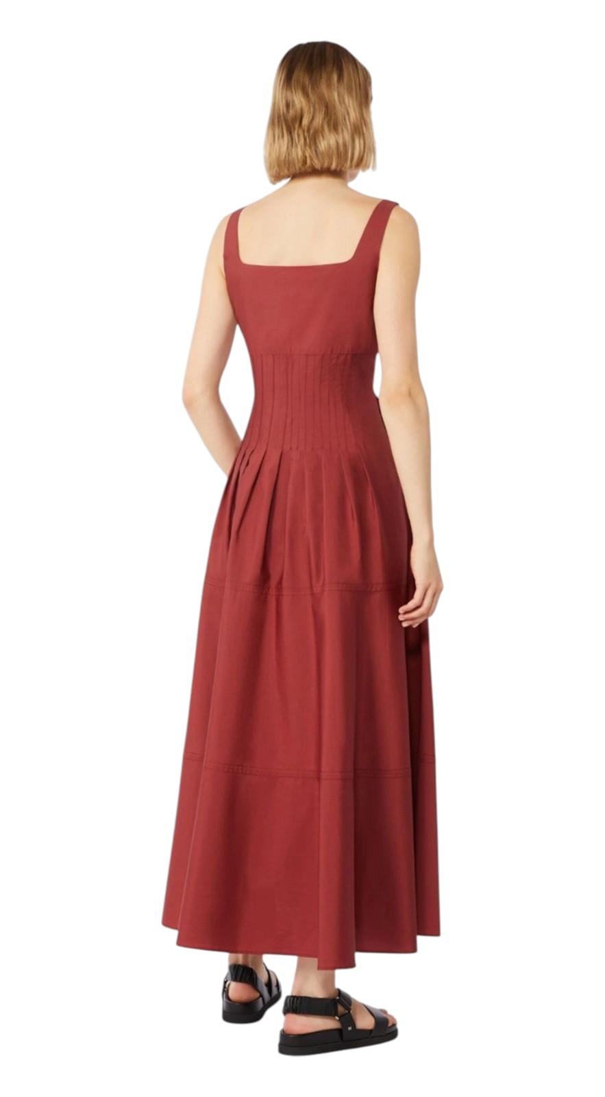 STUDIO Abito Studio donna 2616221022600 074 Feltre con gonna ampia Mattone Rosso<BR/> 2616221022600 074 
