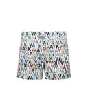 Men's K-WAY swimsuit K2158GW HAZEL GRAPHIC BEACH Pattern briefs drawstring waist pockets