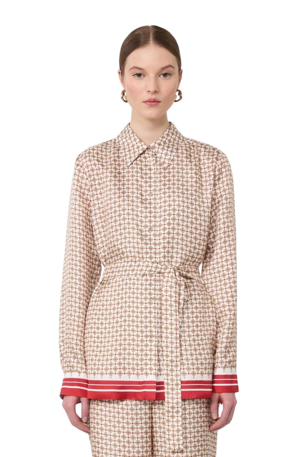 STUDIO Camicia Studio donna 2616191011600 001 Tenuta in seta stampata Rosso<BR/> 2616191011600 001 