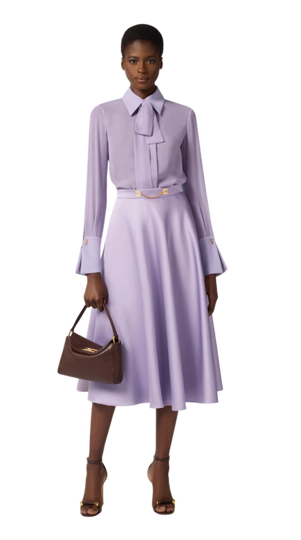 ELISABETTA FRANCHI Gonna Elisabetta Franchi donna GO15661E2EV7 Lilla<BR/> GO15661E2 EV7 