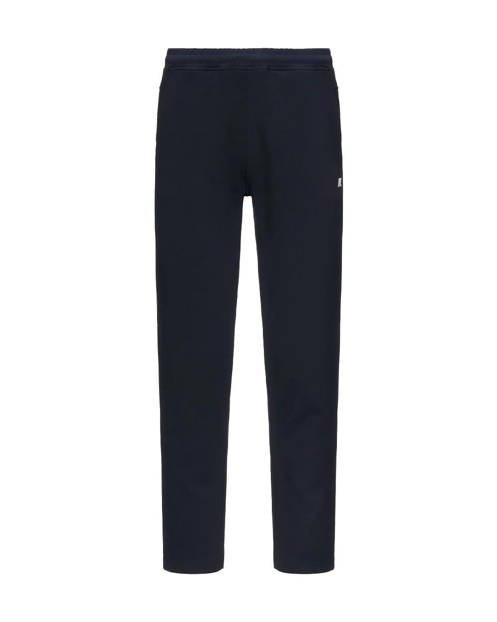 K-WAY Pantalone K-WAY uomo K8132QW ITON INTERLOCK Blu bordo vita elastico coulisse tasche fitting regolare K8132QW K89 