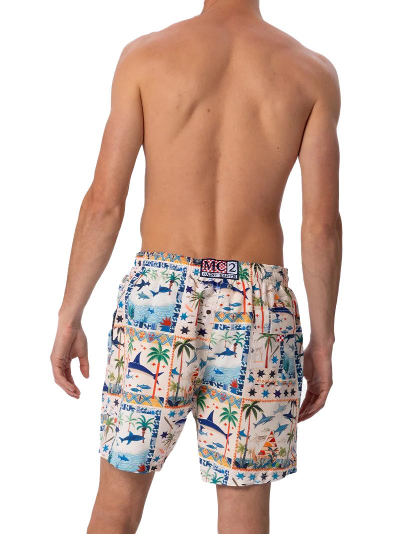 MC2 SAINT BARTH Costume MC2 Saint Barth uomo GUSTAVIA02893H10 multicolor egyptian sharks GUSTAVIA02893H 10 