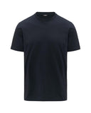 T-shirt K-WAY uomo K81489W ODOM JERSEY MICRO LETTERING SLIM Blu jersey otone girocollo costine