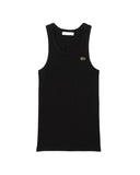 Top LACOSTE women's TF5388 Black cotton fitted slim fit