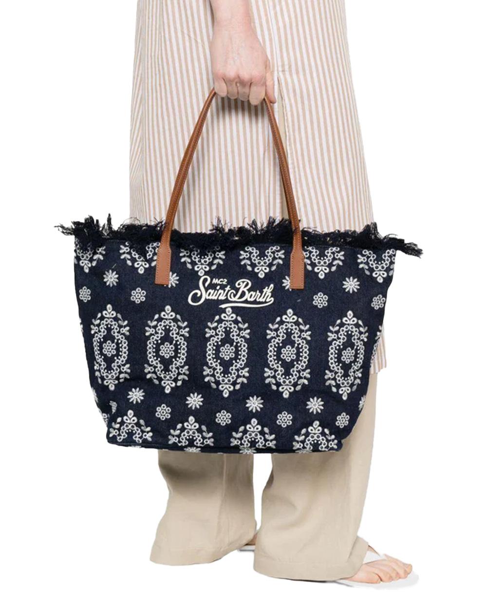 MC2 SAINT BARTH Borsa MC2 SAINT BARTH donna CITY BAG MID FRINGE CBF000101773L Nera CBF000101773L 00 
