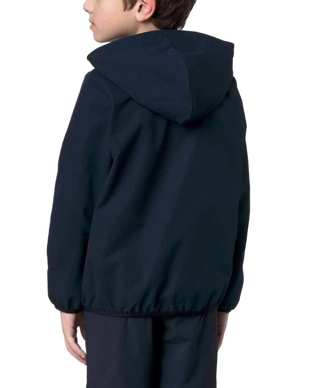 K-WAY Giubbino K-WAY bambino K4133FWU P. JOURNEER TRAVEL Blu antigoccia cappuccio zip tasche impacchettabile K4133FWU K89 