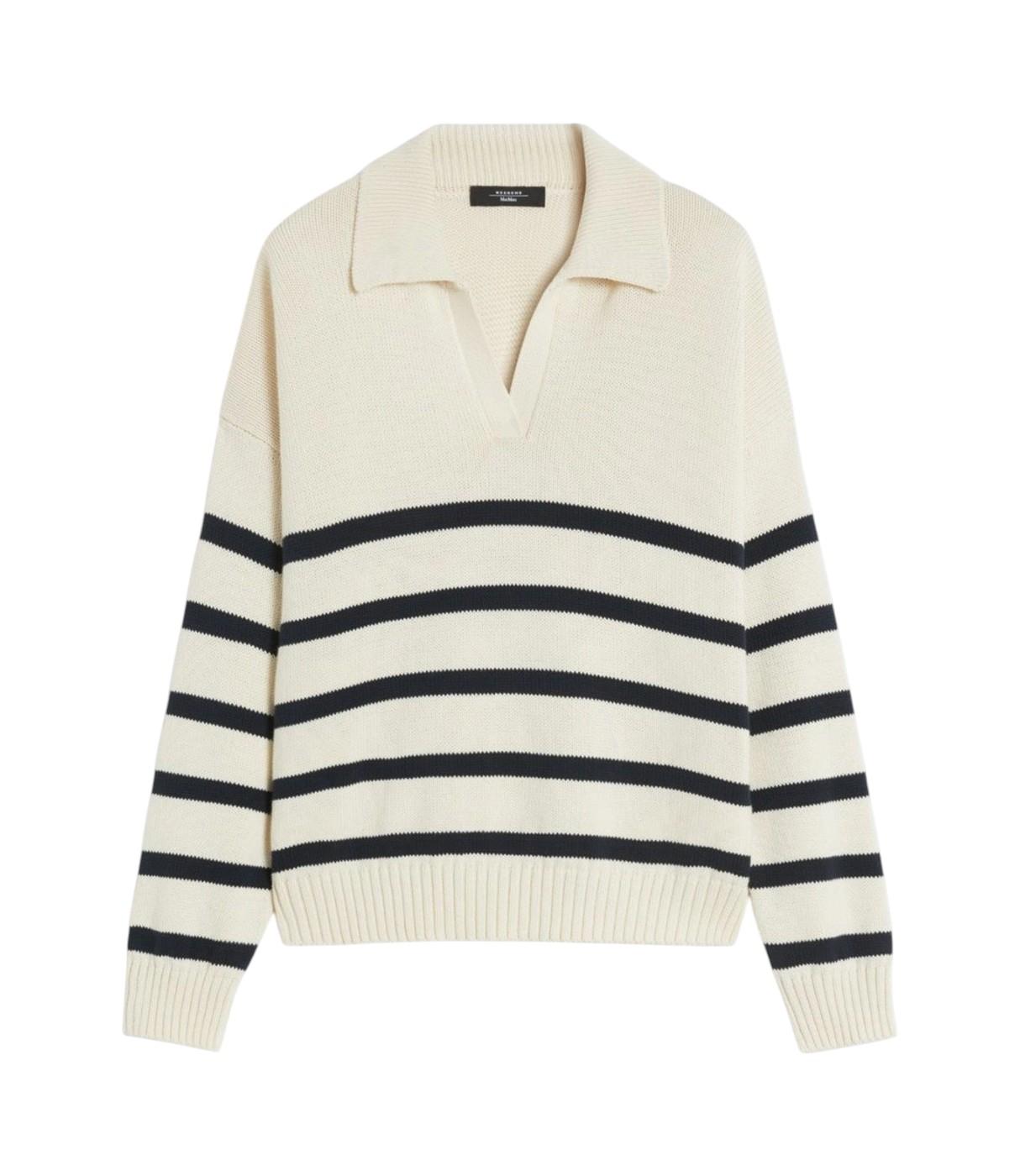 WEEKEND Maglia Weekend donna 2615361141600 011 Panfilo in filato di cotone a righe Blu<BR/> 2615361141600 011 