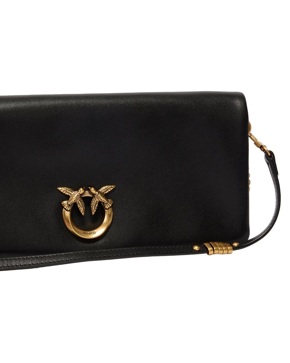 PINKO Borsa PINKO donna CLICK SOFT HORIZONTAL CLASSIC 106022A0QO Nera pelle pochette rettangolare 106022A0QO Z99Q 