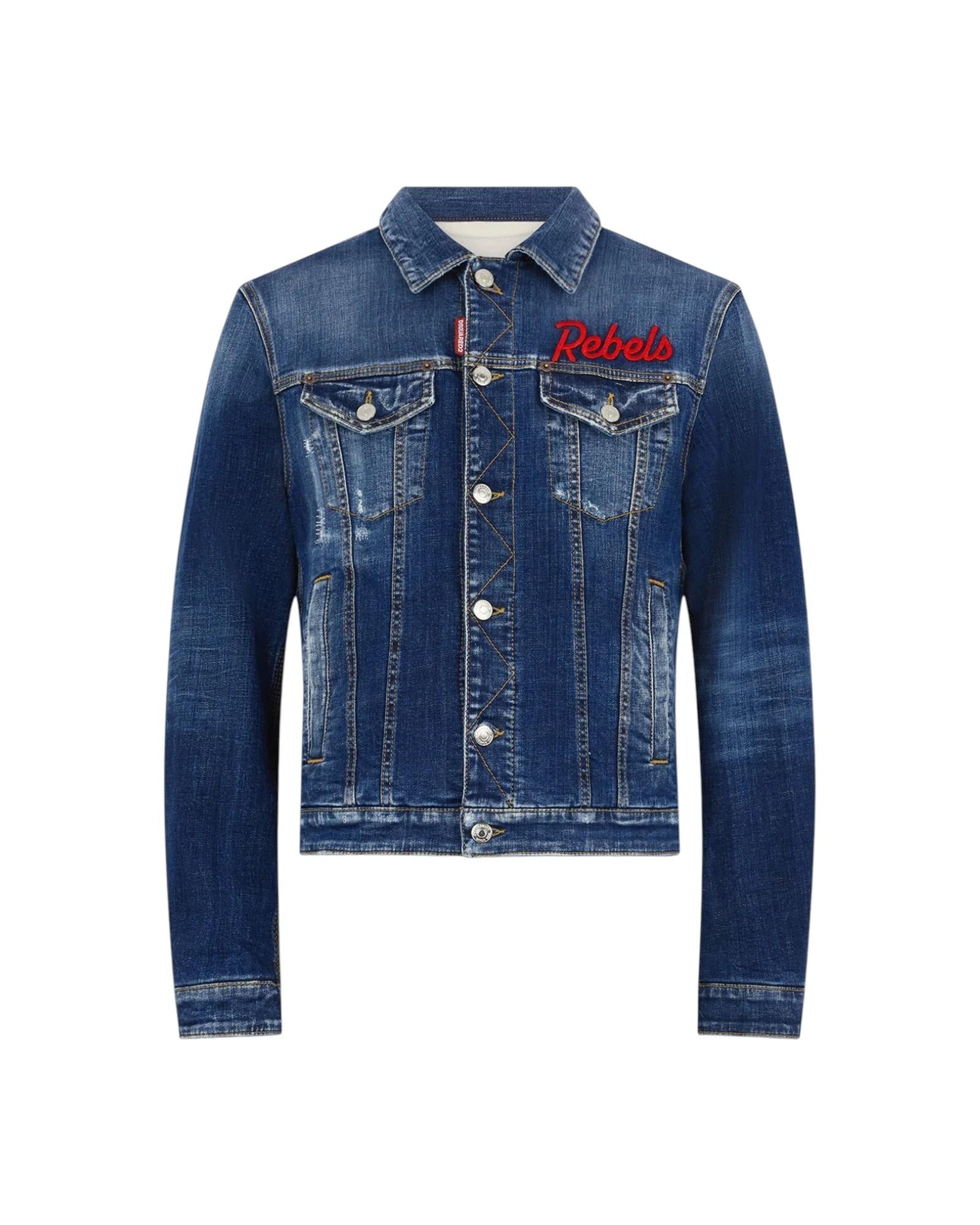 DSQUARED2 Giubbino DSQUARED2 uomo S74AM1694 S30664 470 Blu Denim S74AM1694S30664 470 