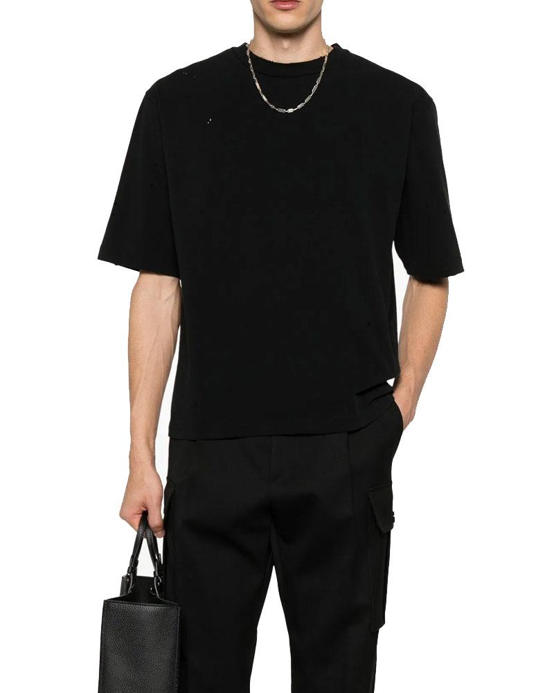 DSQUARED2 T-shirt Dsquared2 uomo S74GD1408S24583 nera logo posteriore cotone<BR/><BR/> S74GD1408S24589 900 