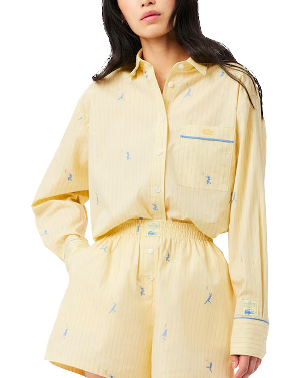 LACOSTE Camicia LACOSTE donna CF0586 Gialla CF0586 2IA 