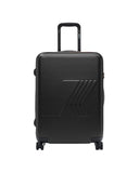 Trolley K-WAY uomo EUDOXIEUR LOGO K81439W Nero logo stampato all over tasca