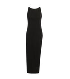 Dondup women's dress DA513JS0316D black long viscose jersey