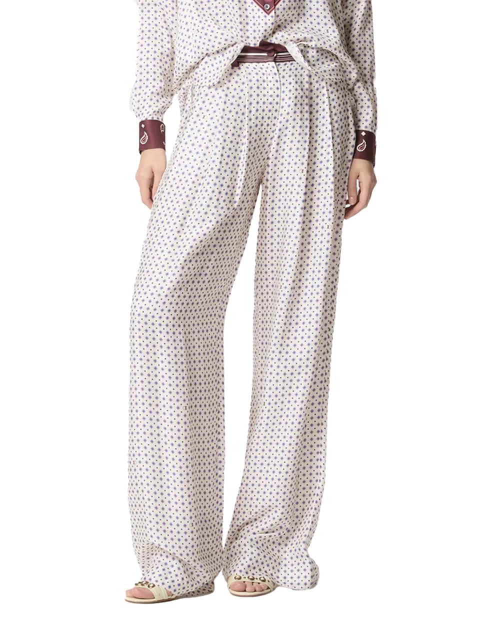 PINKO Pantalone PINKO donna RUTH 106203A31K Fantasia gamba dritta viscosa zip bottone 106203A31K BBA 
