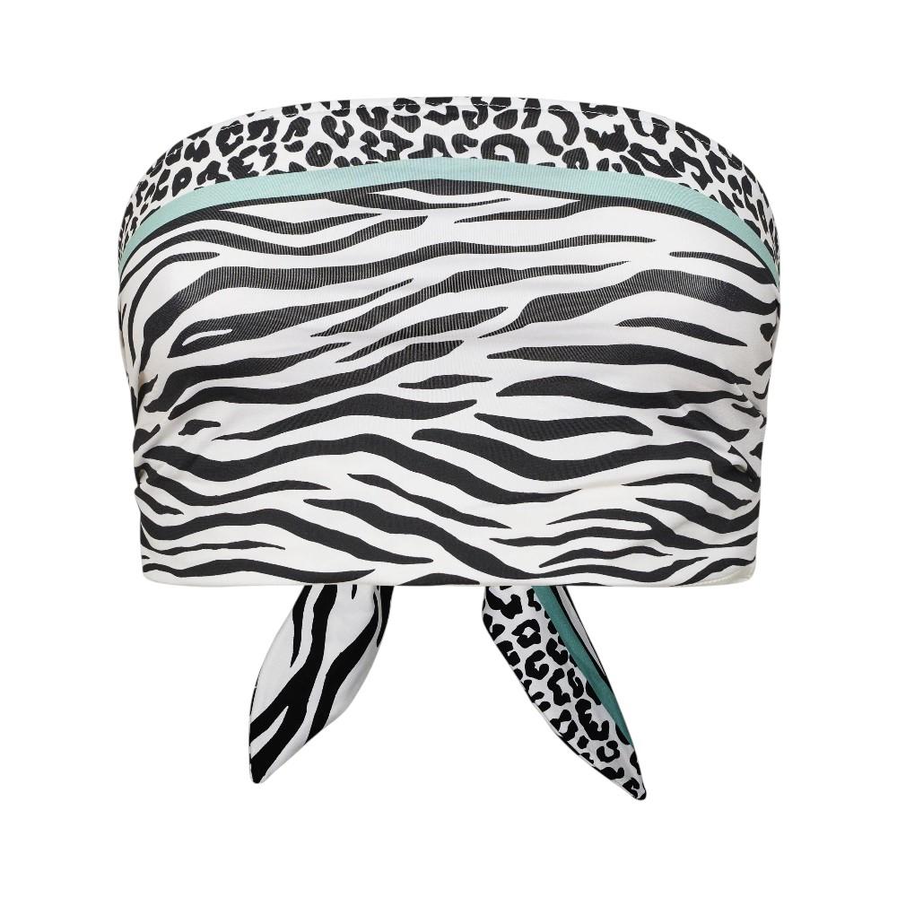 MC2 SAINT BARTH Bikini top MC2 SAINT BARTH donna RIO0001 09532L 53 Savanna Zebra Bianco e Nero RIO000109532L 53 