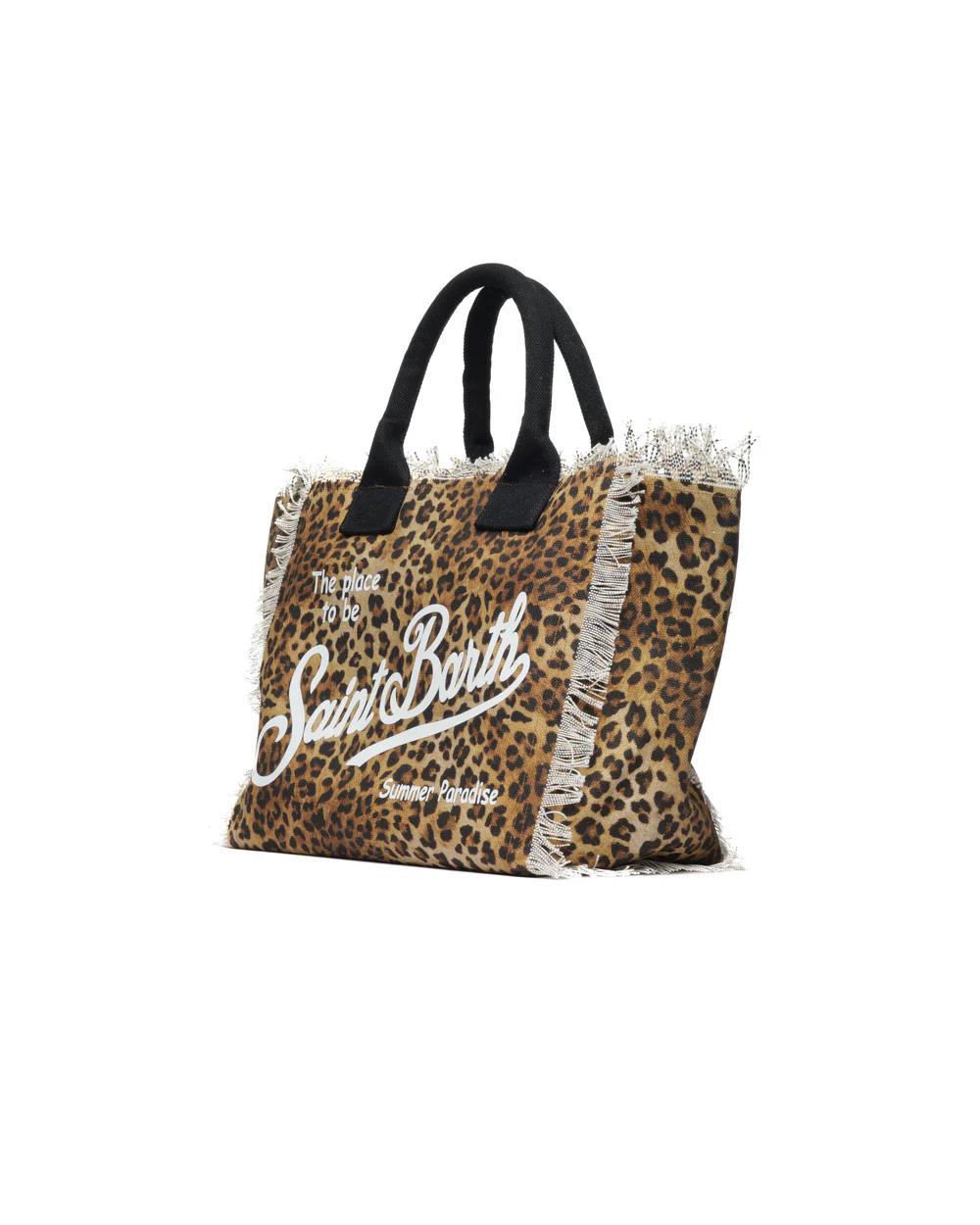 MC2 SAINT BARTH Borsa MC2 SAINT BARTH donna Vanity VANI00100427L Nera leopard design cotone VANI00100427L 00 