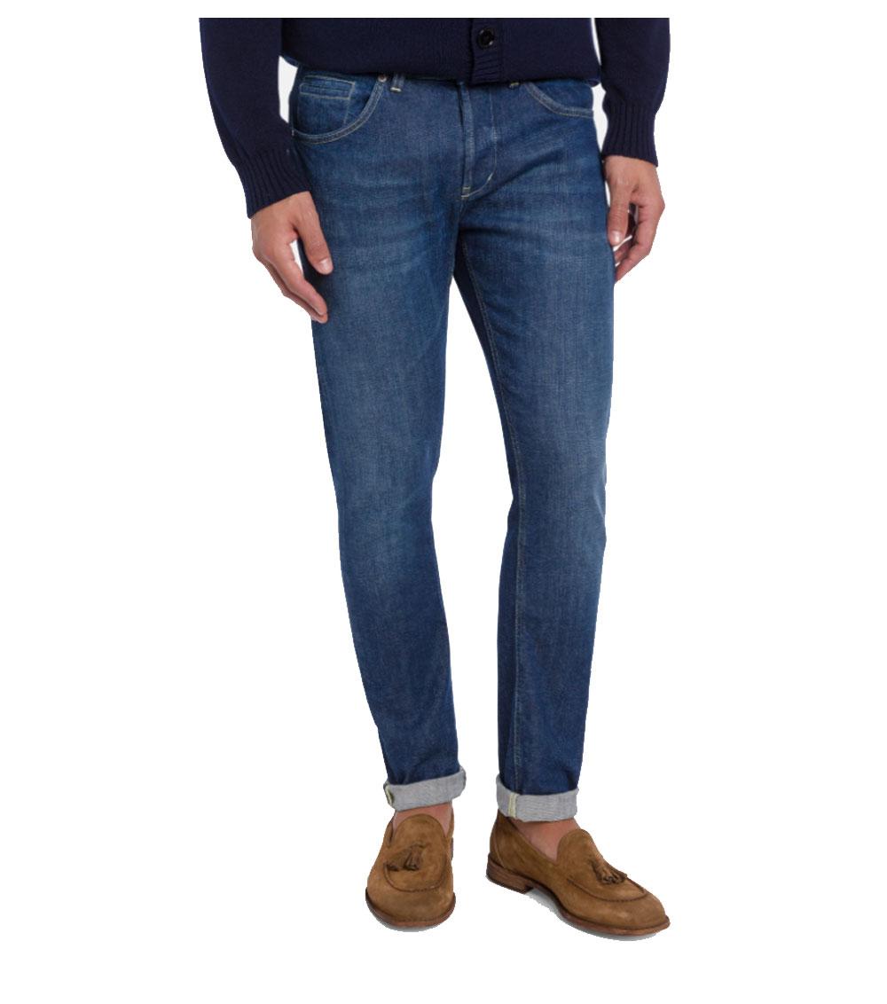 DONDUP Jeans Dondup uomo UP232DSH365U George blu skinny denim stretch UP232DSH365U 800 