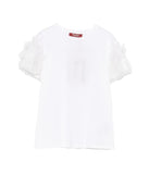 T-shirt Studio donna 2616971013600 004 Editti maniche ruffled in organza Bianco