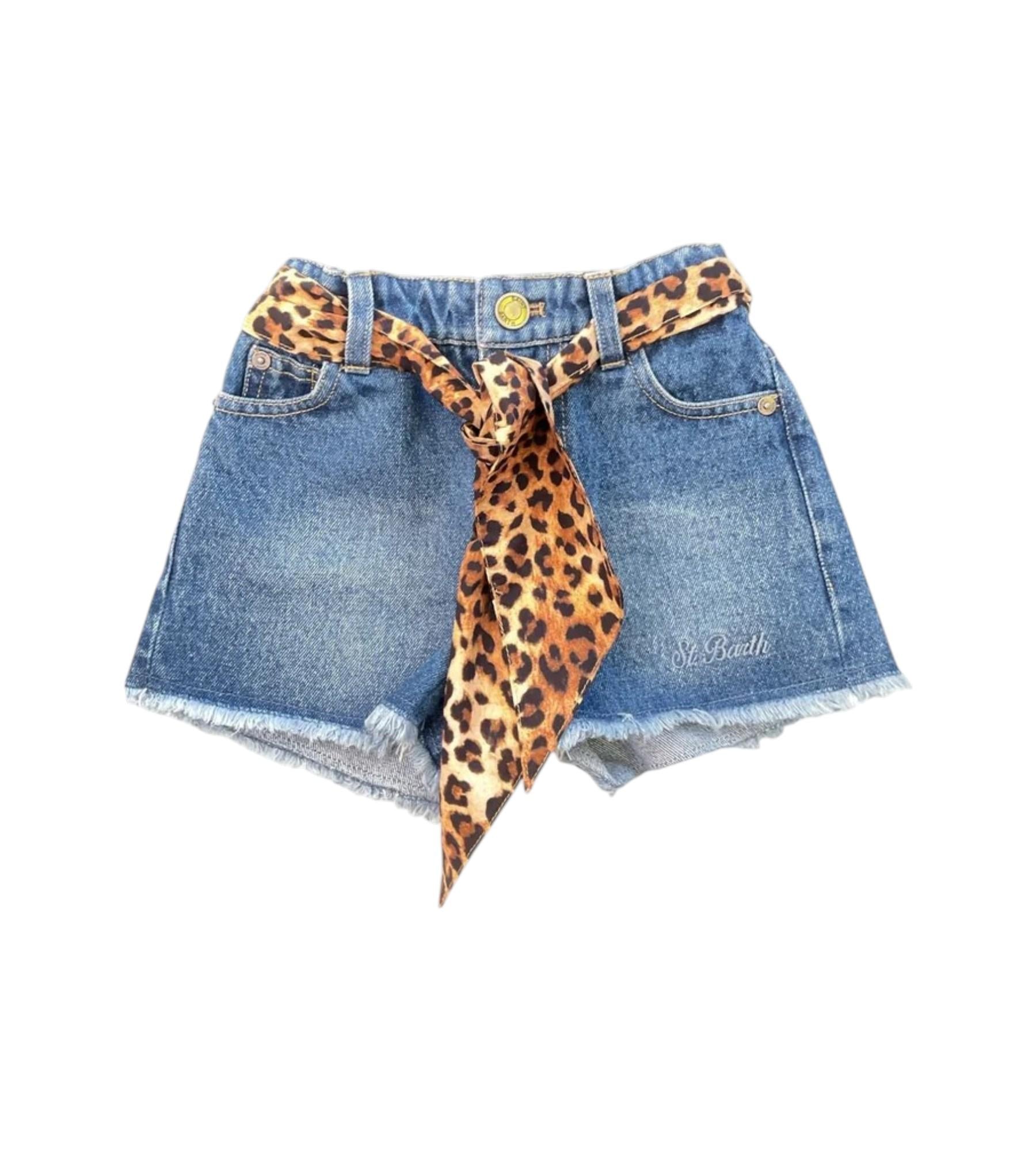 MC2 SAINT BARTH Bermuda MC2 SAINT BARTH bambina KOK0001 00958L 19 Kiko Junior Pastel Leopard Denim<BR/> KOK000100958L 19 