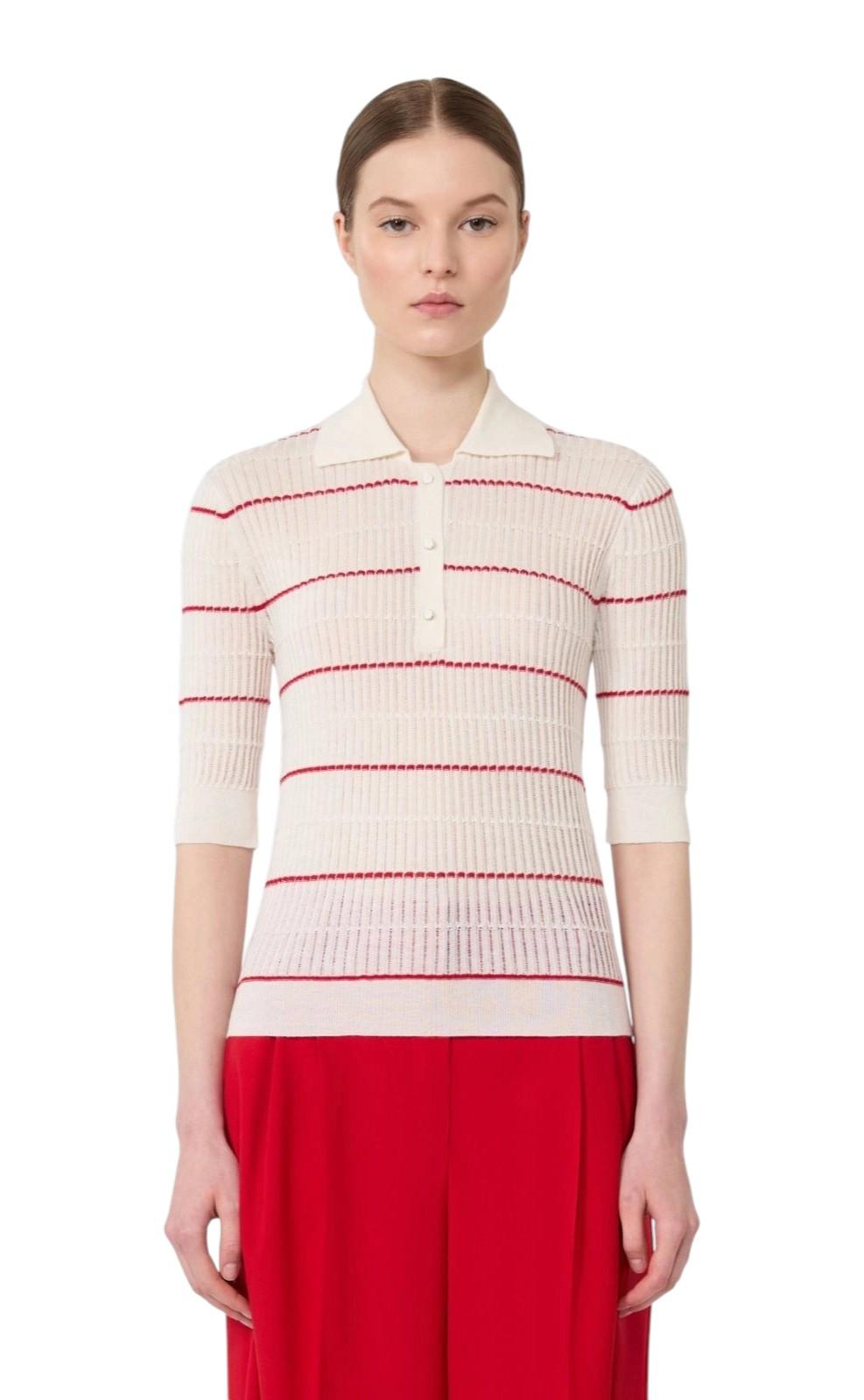 STUDIO Maglia Studio donna 2616361051600 012 Gallo in filato di lana e seta Bianco<BR/> 2616361051600 012 
