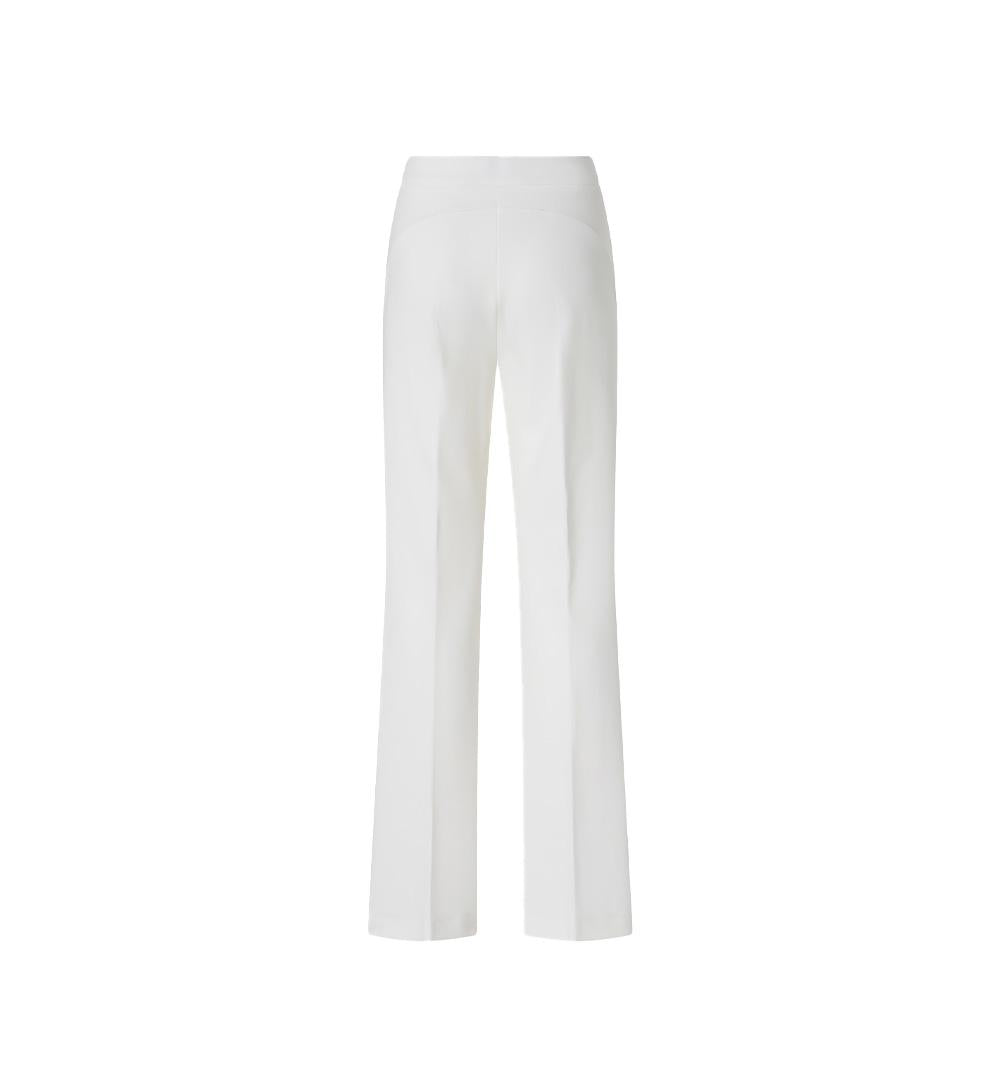 PINKO Pantalone Pinko donna Resta 104926 A0HM Bianco viscosa texture vita alta tasche zip bottoni 104926 A0HM Z05 
