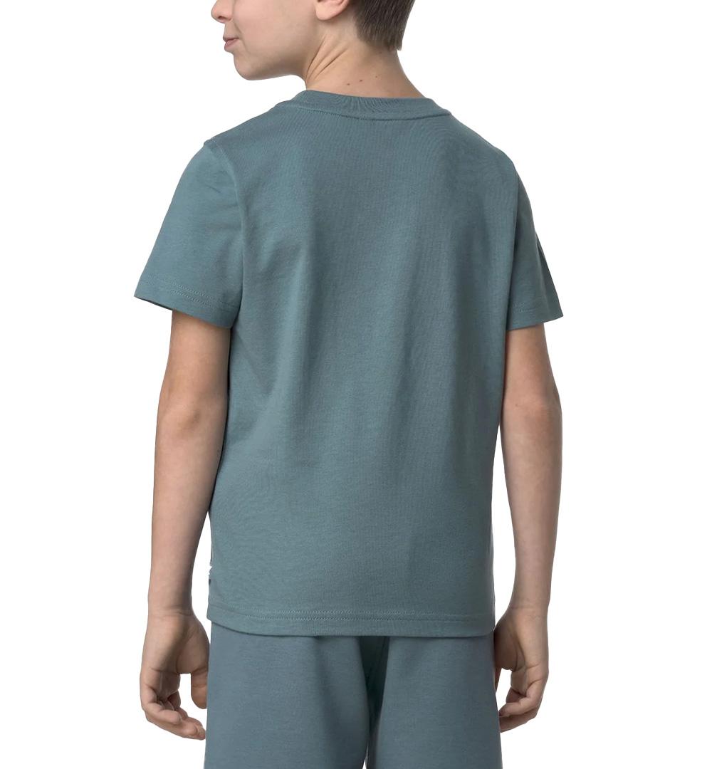 K-WAY T-shirt K-Way Odom Messy Letters bambino K5136XW Grigia  collo a costina stampa logo<BR/> K5136XW H04 