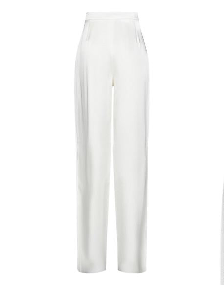 STUDIO Pantalone Studio Max Mara donna Ieti 2516131023600 Bianco tasche vita alta gamba larga zip 2516131023600 001 
